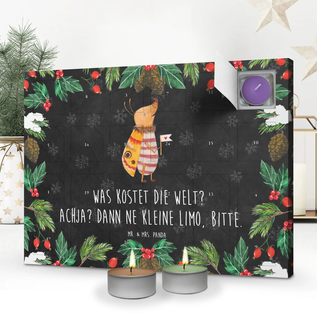Scented candle advent calendar Moth flag card, gift ideas, gifts, animal lover, special gifts, cute animal motives, hand drawn, small animals, good mood, cute, funny sayings, Saying funny, How much does the world cost, Beetle, Kitchen decoration, Moth