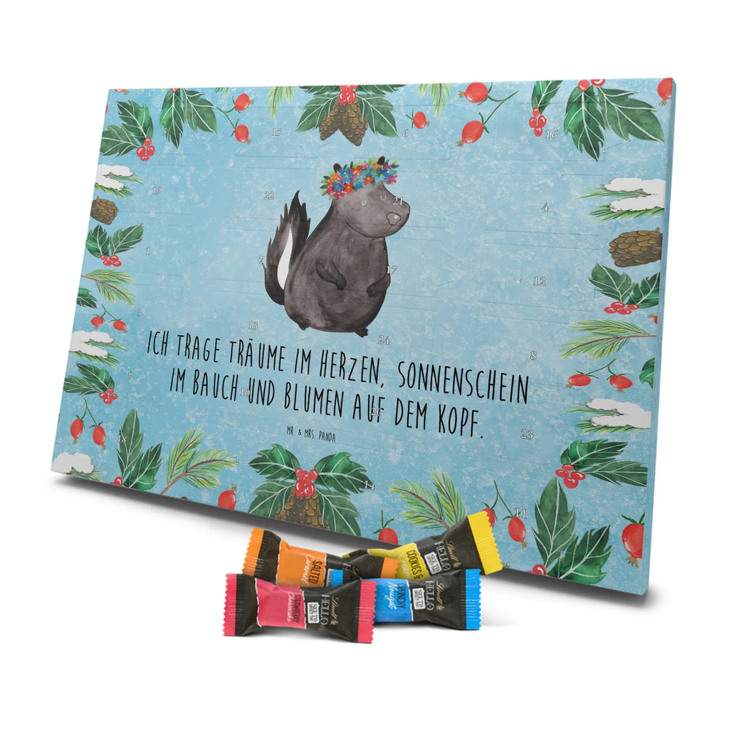 Chocolate advent calendar skunk Girl Laugh, Predator, Wild animal, Stinky, Live