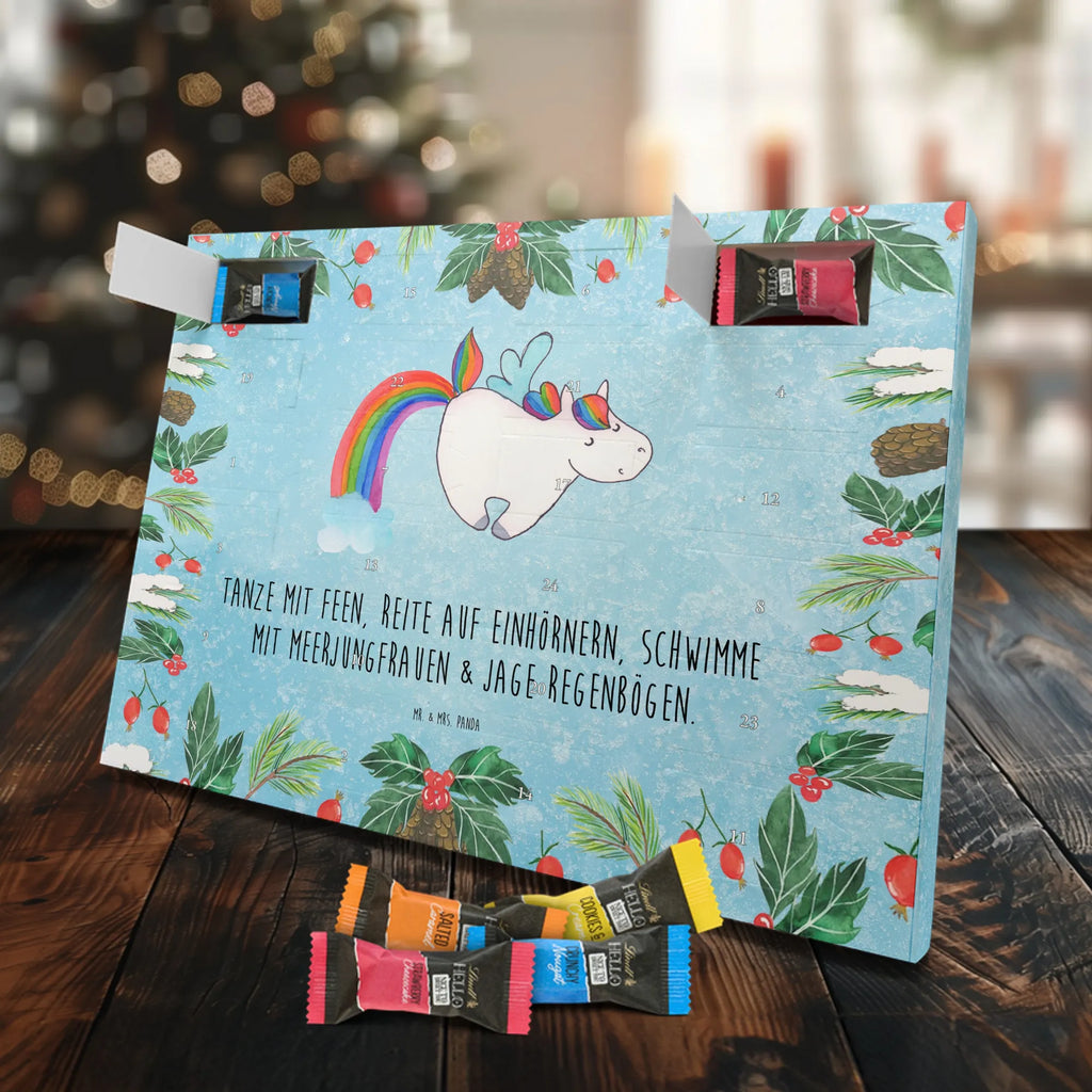 Chocolate advent calendar unicorn Pegasus growing up, pegasus, rainbow, reality, playing, unicorn love, saying fun