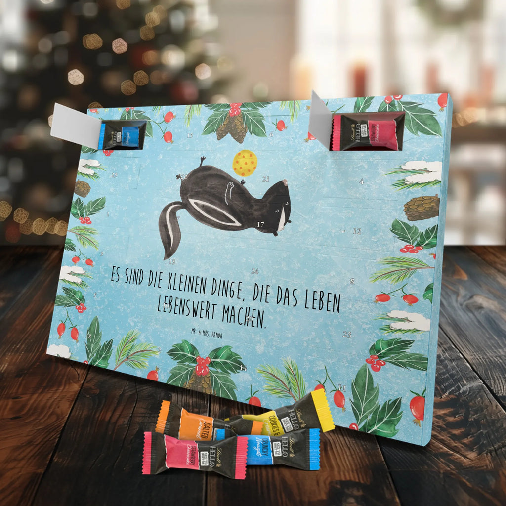 Chocolate advent calendar skunk ball wisdom, playful, predator, stinky, wild animal