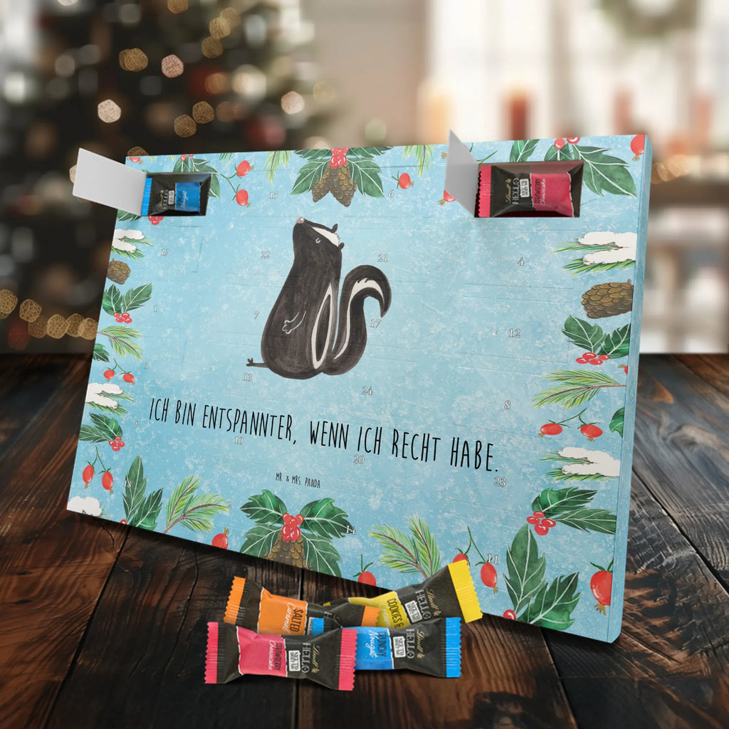 Chocolate advent calendar skunk Sit stinky, law, know-it-all, wild animal, predator