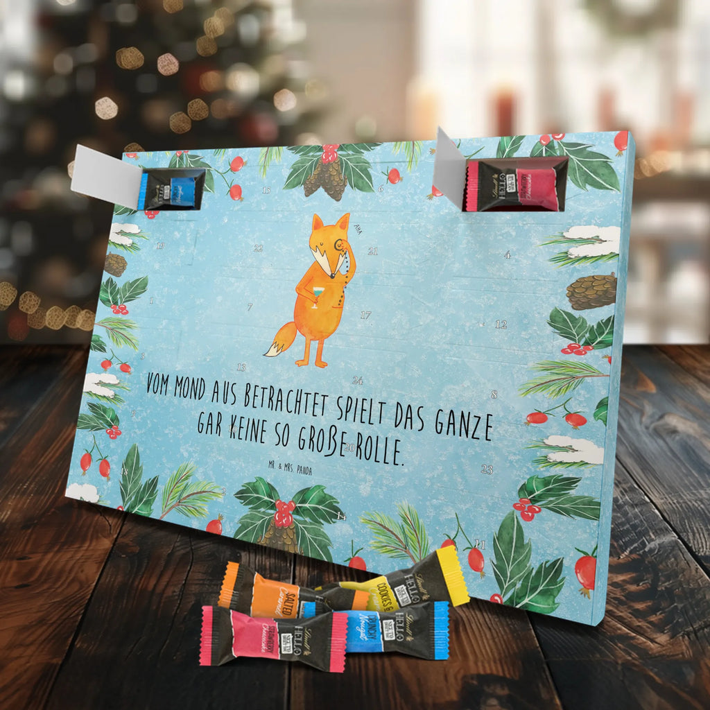 Chocolate advent calendar Fox lord forest wildlife, clever as a fox, foxes, animal lover, words of consolation, motivation saying, problem solving, lovesickness gift, saying funny