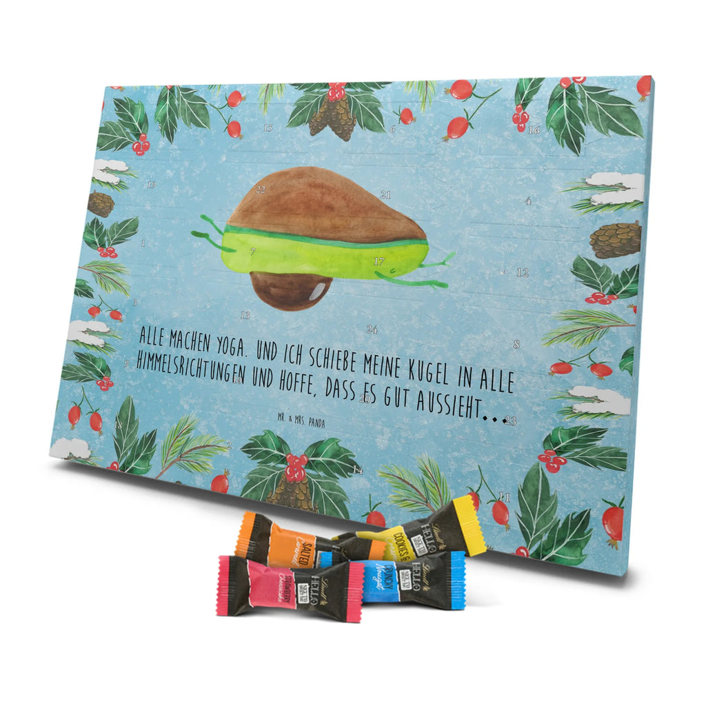 Chocolate advent calendar avocado yoga vegetables