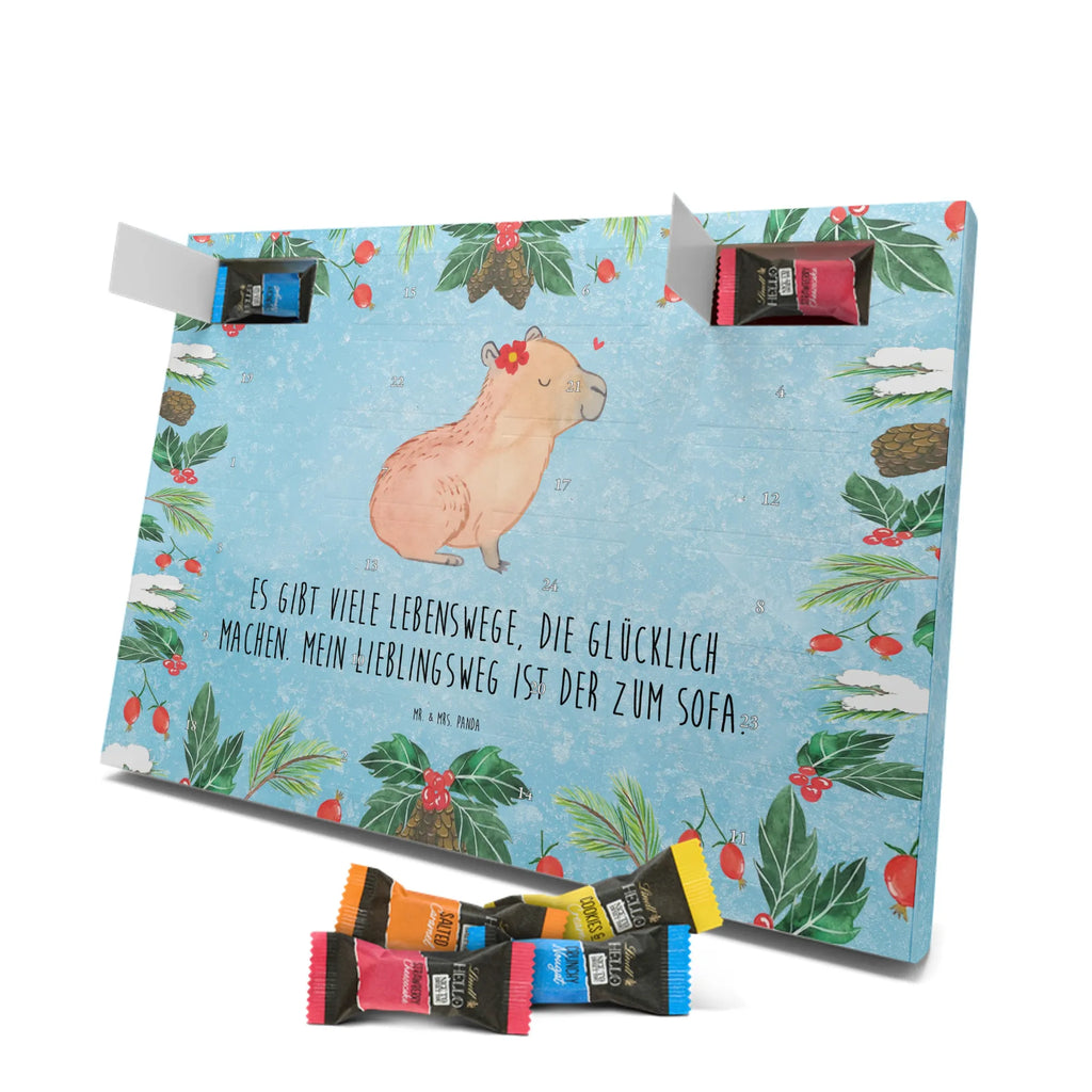 Chocolate advent calendar Capybara flower card, gift ideas, gifts, animal lover, special gifts, cute animal motives, hand drawn, small animals, good mood, cute, funny sayings