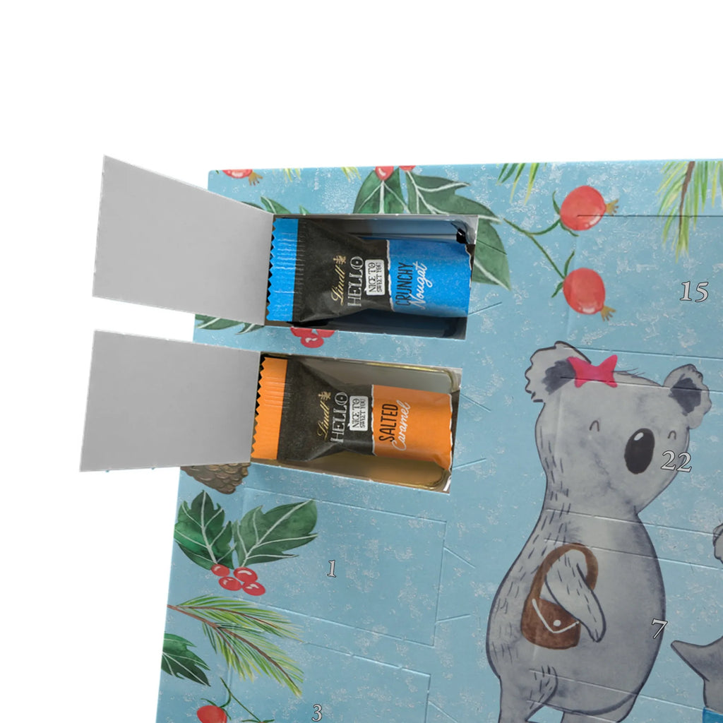 Chocolate advent calendar Koala family with two kids Father's Day, Mother's Day, family life, best family, koala bear, koala family, family time, favourite family