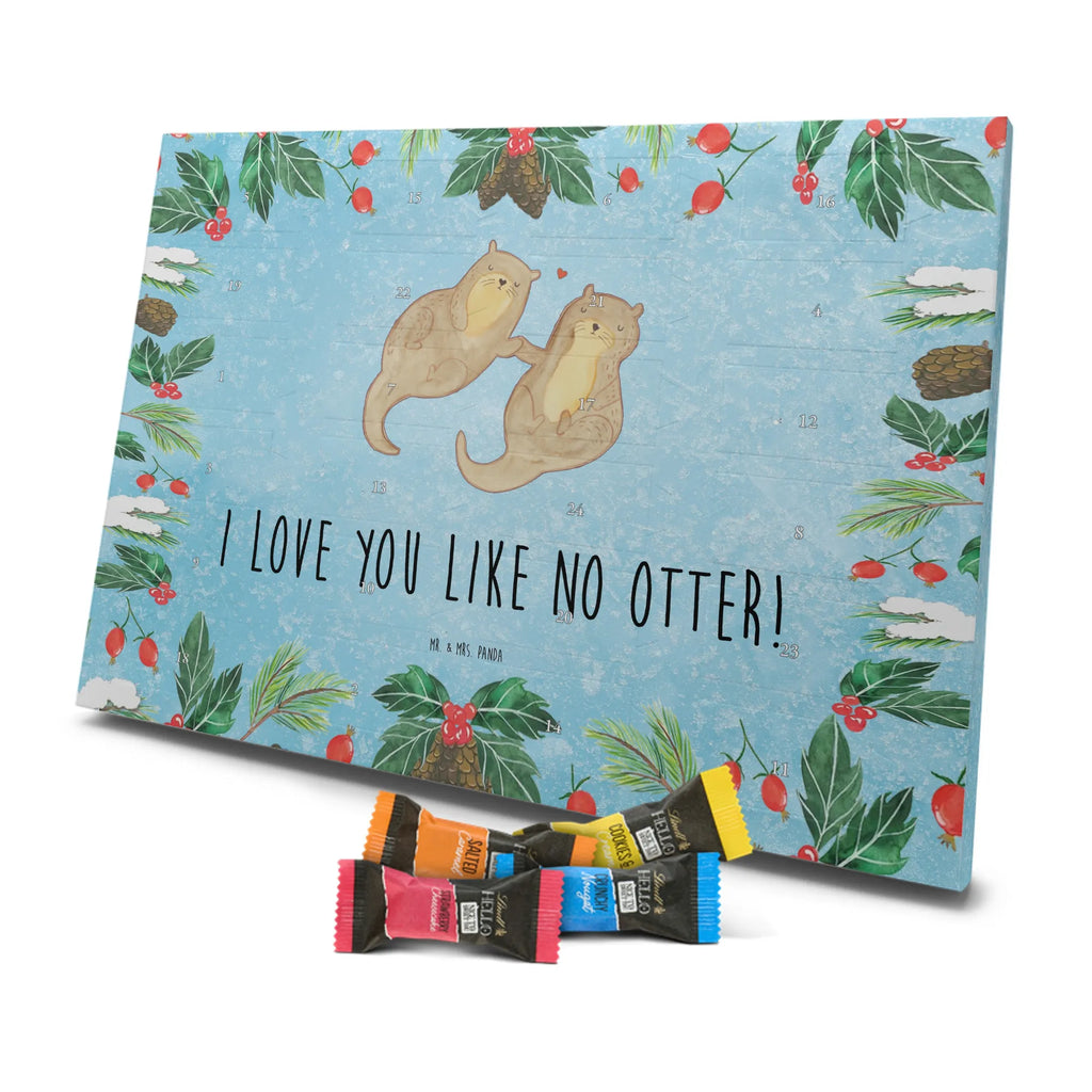 Chocolate advent calendar otter holding hands mammal, predator, gifts for people in love, gift ideas for animal lovers, animal, aquatic animal, marten, otter gifts, water mammal, water, water animal, sea otter, animal lover, European otter, baby otter, Otter Sea Otter Lake Otter