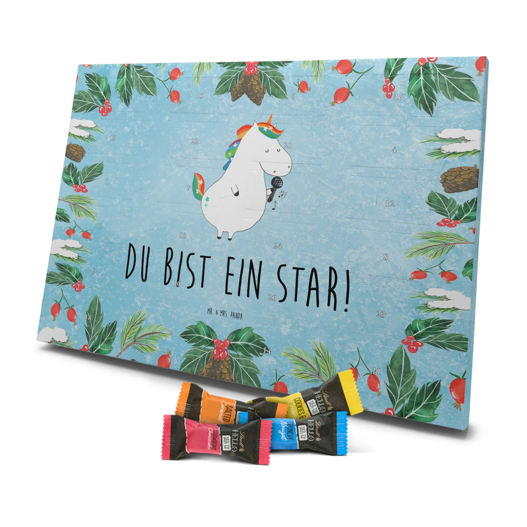 Chocolate advent calendar unicorn Singer confetti, unicorn saying, Singer gift, Singer present, Birthday, celebration