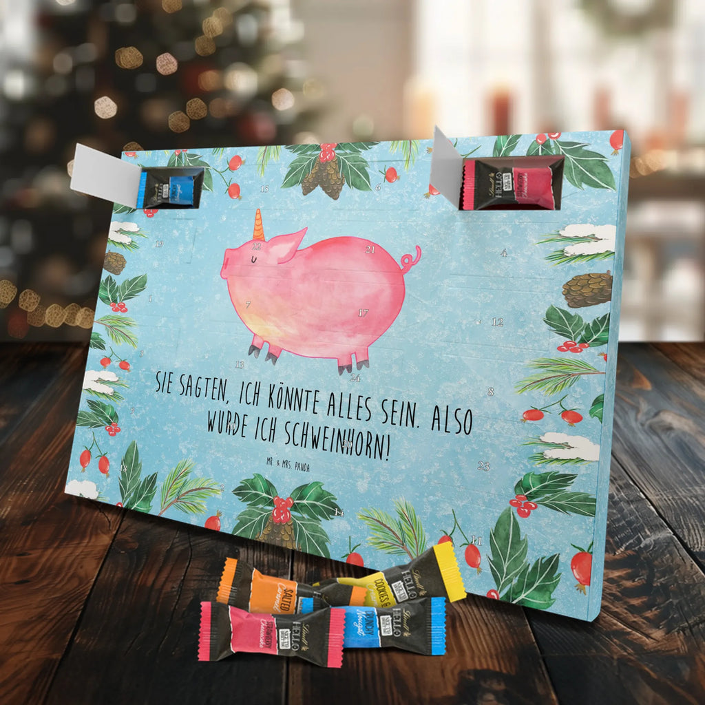 Chocolate advent calendar unicorn Pig piggycorn, pigcorn, girlfriend gift, Funny saying