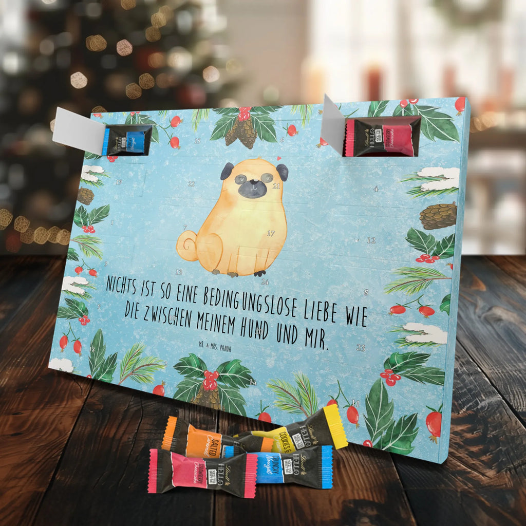Chocolate advent calendar Pug mutt, dog sayings, love dogs, dog mama, funny gifts for dog owners, woof, what do you give a dog lover, dog breed, Christmas gifts for dogs, gifts for dogs, bag with dog print, love for dogs, hound, dog decorative items, Pug, dog love