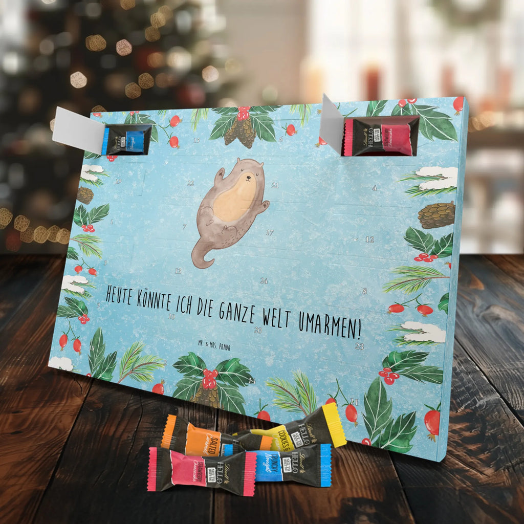 Chocolate advent calendar otter Embrace mammal, predator, gifts for people in love, gift ideas for animal lovers, animal, aquatic animal, marten, otter gifts, water mammal, water, water animal, sea otter, animal lover, European otter, baby otter, Otter Sea Otter Lake Otter