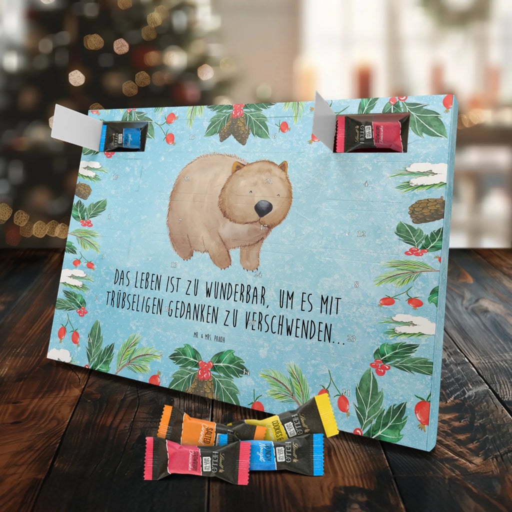 Chocolate advent calendar Wombat gift ideas, gifts, small animals, good mood, cute, funny sayings, cute animal motives, hand drawn, special gifts, card, animal lover, saying, life is beautiful, Australia