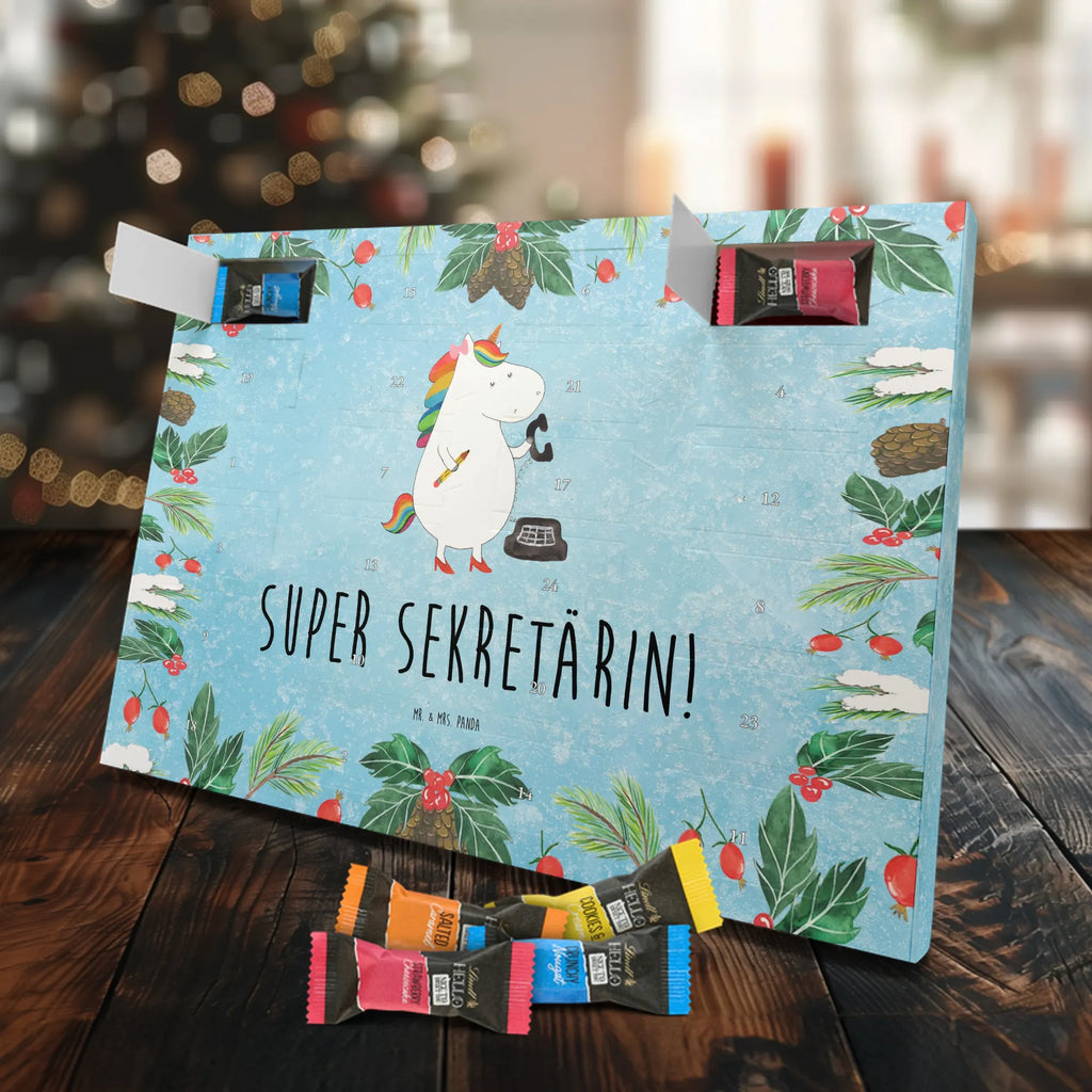 Chocolate advent calendar unicorn secretary gift colleg, office help, secretary present, office worker, tax office, Secretary, attorney