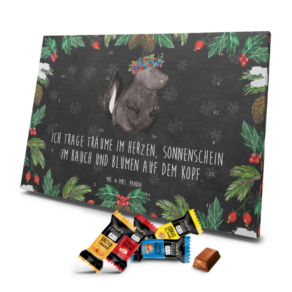 Chocolate advent calendar skunk Girl Laugh, Predator, Wild animal, Stinky, Live