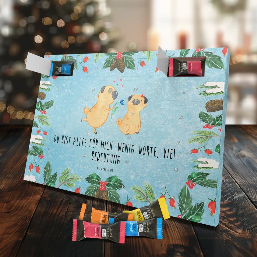 Chocolate advent calendar pug In love mutt, dog sayings, love dogs, dog mama, funny gifts for dog owners, woof, what do you give a dog lover, dog breed, Christmas gifts for dogs, gifts for dogs, bag with dog print, love for dogs, hound, dog decorative items, Pug, in love, dog love, boob, gift friend, love saying. Engaged