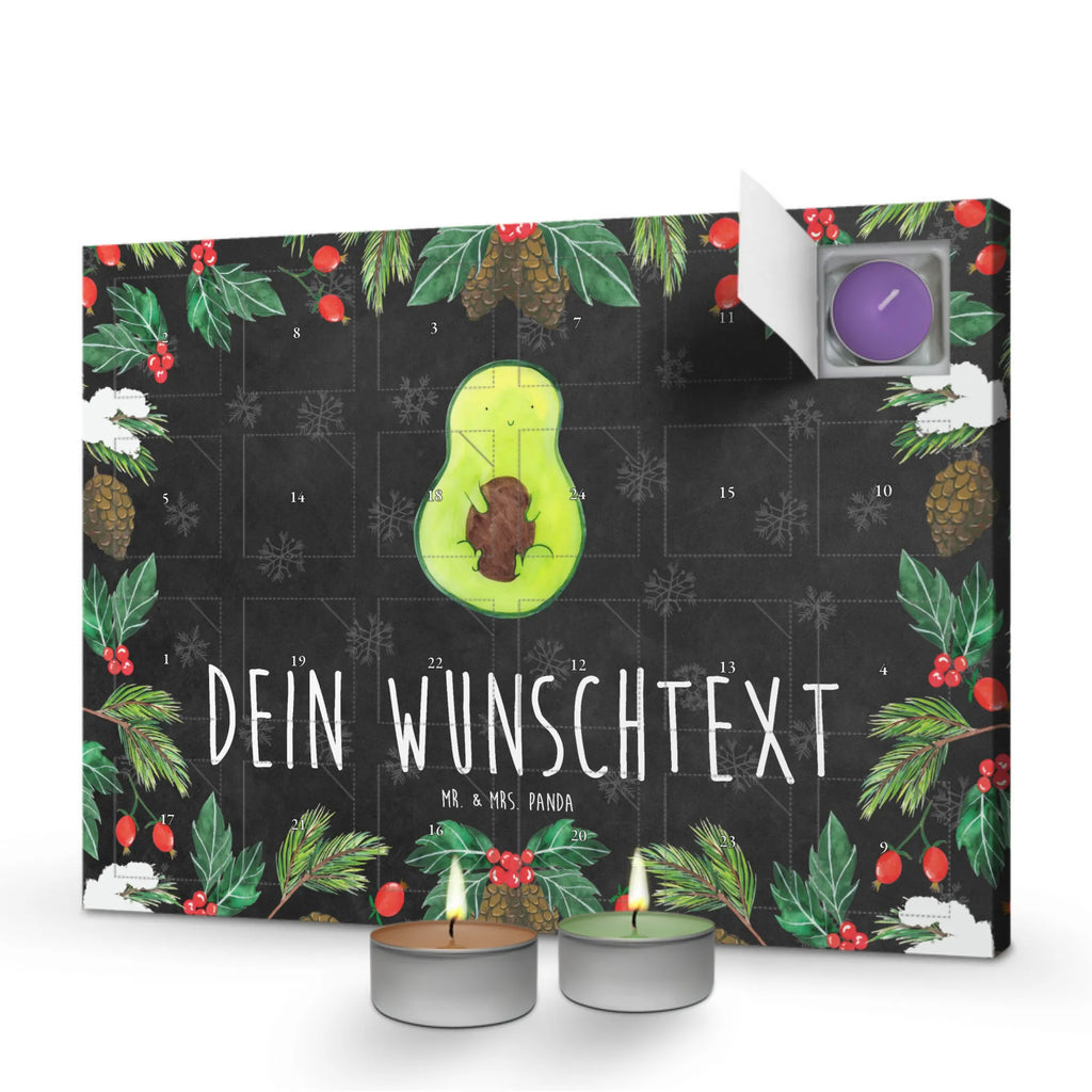 Personalisierter Duftkerzen Adventskalender Avocado Kern Personalisierter Duftkerzen Adventskalender, Avocado, Gesund, Veggie, Vegan, Kern, Spruch Leben, Pflanze, Avokado, Avocadokern