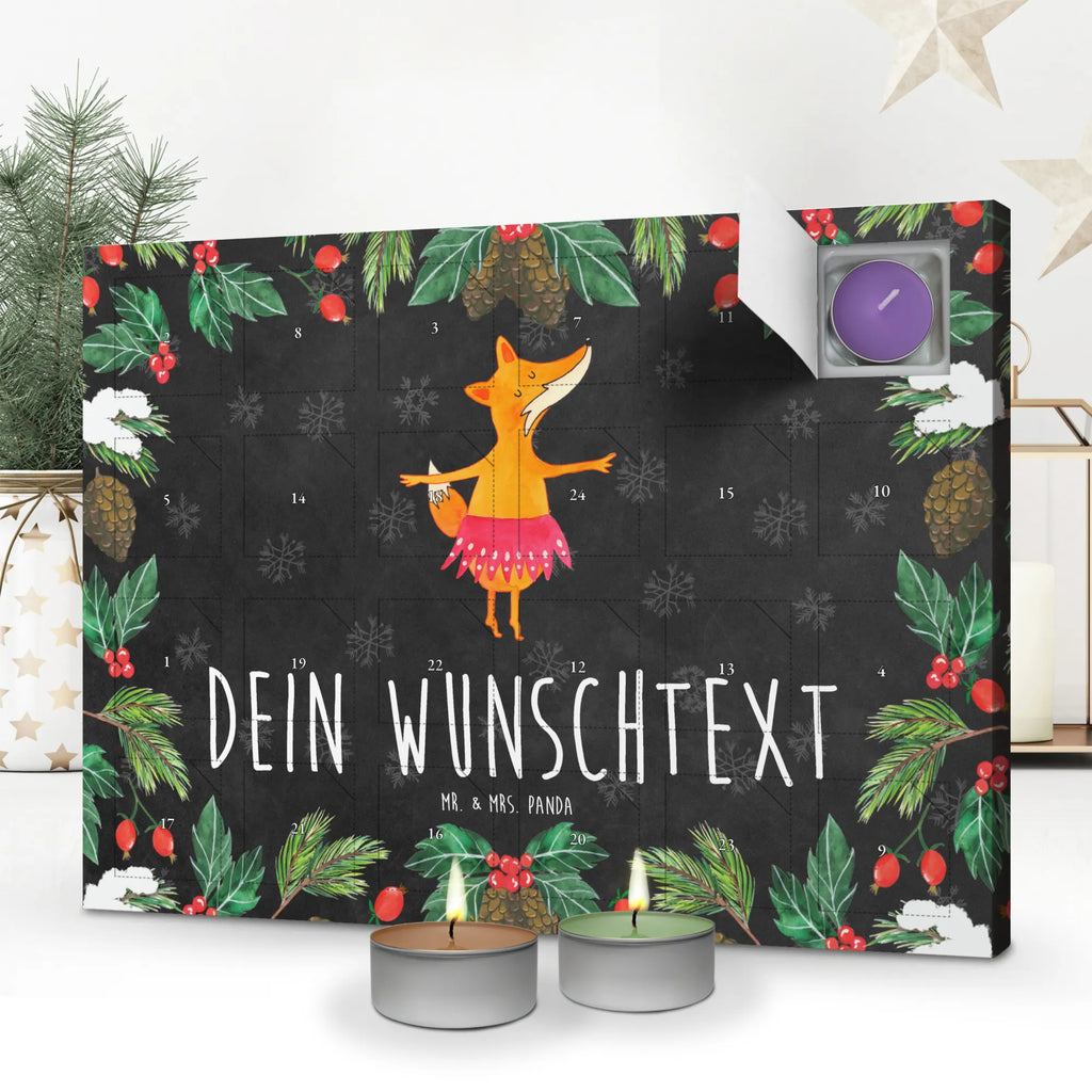 Personalisierter Duftkerzen Adventskalender Fuchs Ballerina Personalisierter Duftkerzen Adventskalender, Fuchs, Party, Tänzerin, Tanzen, Füchse, Ballett, Einladung, Fuchs Spruch, Geburtstag, Füchsin, Ballerina