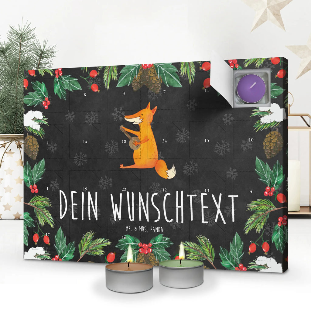 Personalisierter Duftkerzen Adventskalender Fuchs Gitarre Personalisierter Duftkerzen Adventskalender, Fuchs, Füchse, Sängerin, Geschenk Musiker, Gitarre, Musikerin, Musik Spruch, Sänger