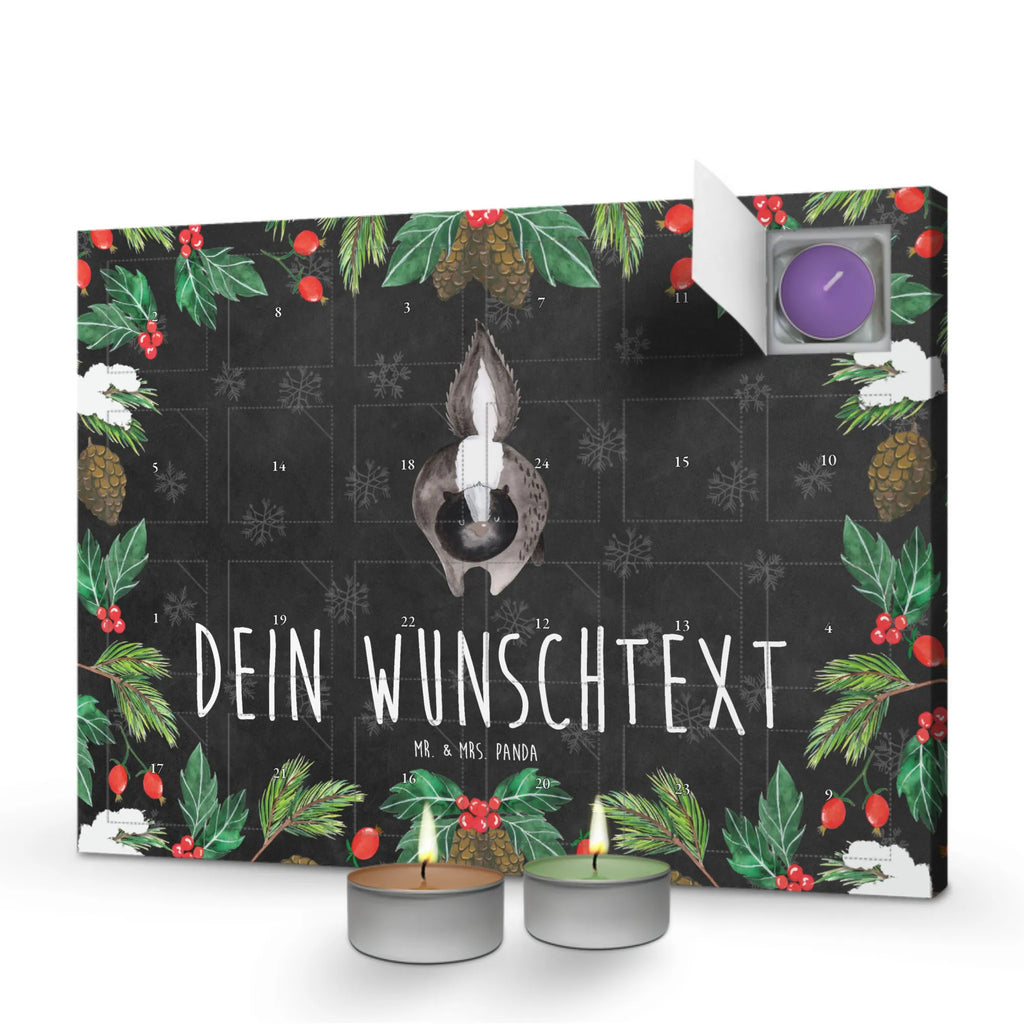  skunks atak Personalisierter Duftkerzen Adventskalender, Skunk, Stinktier, Stinker, Wildtier, wütend, Stinki, Raubtier, Drohung
