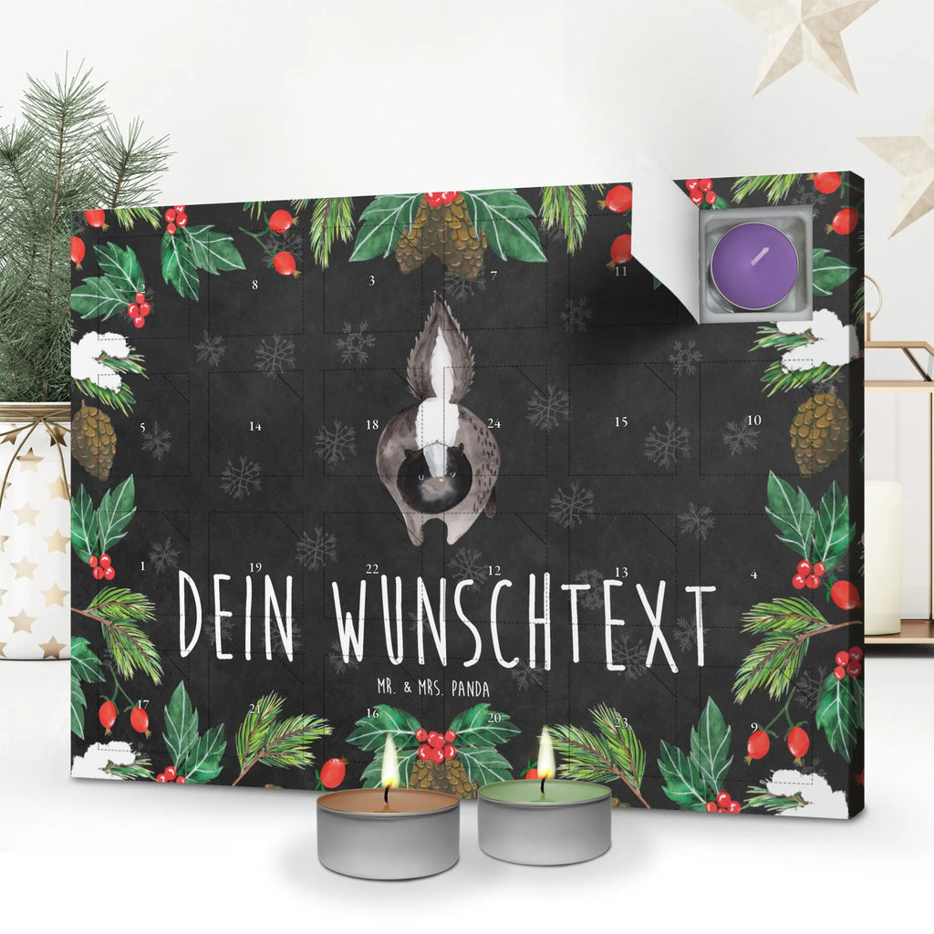  skunks atak Personalisierter Duftkerzen Adventskalender, Skunk, Stinktier, Stinker, Wildtier, wütend, Stinki, Raubtier, Drohung