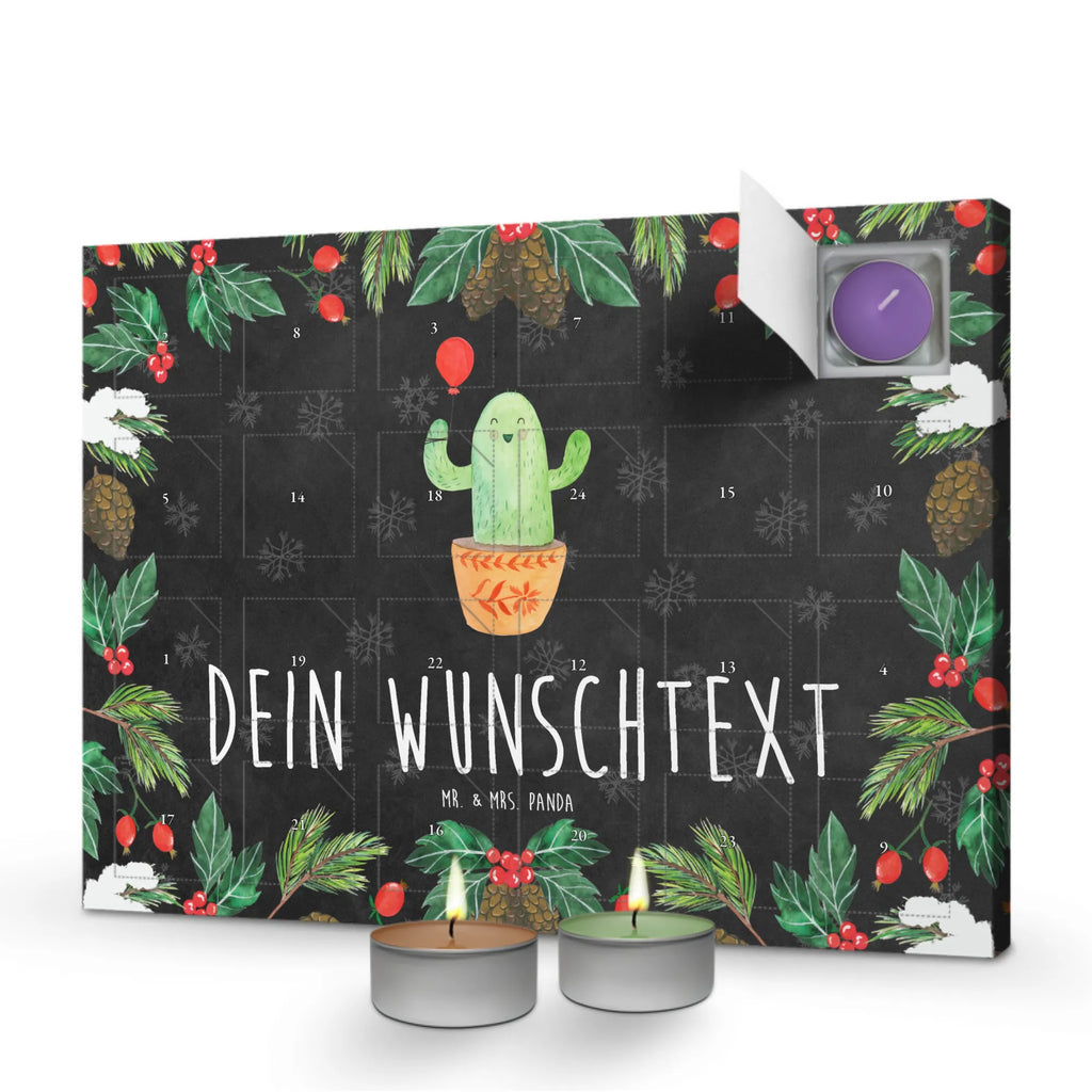 Personalisierter Duftkerzen Adventskalender Kaktus Luftballon Personalisierter Duftkerzen Adventskalender, Kaktus, Kakteen, Büro, Luftballon, Freundin, Neustart, Büroalltag, Ausbildung, Prüfung, Stress, Freude, Freund