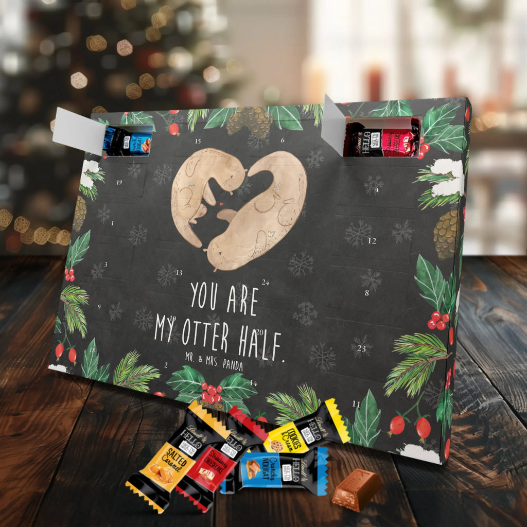 Chocolate advent calendar otter Heart mammal, predator, gifts for people in love, gift ideas for animal lovers, animal, aquatic animal, marten, otter gifts, water mammal, water, water animal, sea otter, animal lover, European otter, baby otter, heart, anniversary, love gift, life together, wedding day, proof of love, better half