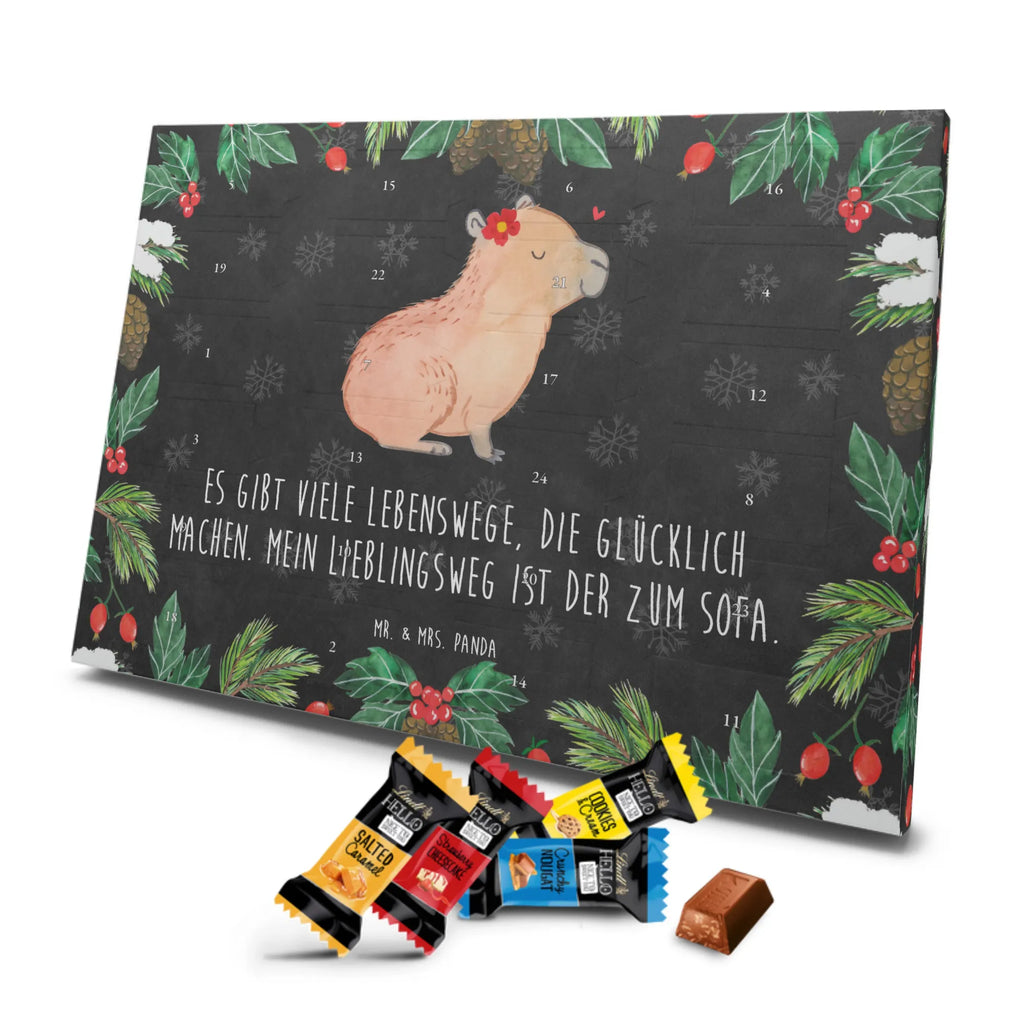 Chocolate advent calendar Capybara flower card, gift ideas, gifts, animal lover, special gifts, cute animal motives, hand drawn, small animals, good mood, cute, funny sayings