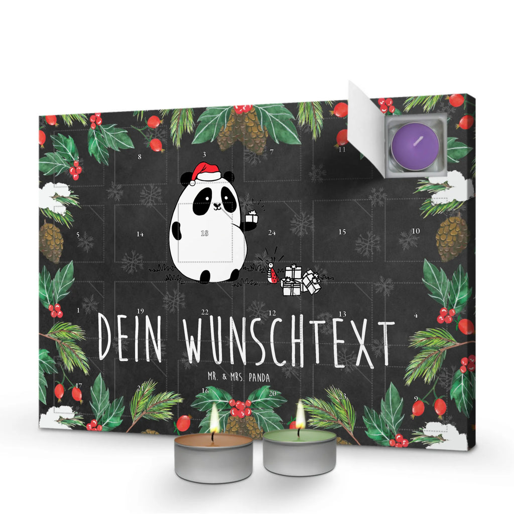 Personalisierter Duftkerzen Adventskalender Panda Weihnachtsgeschenk Personalisierter Duftkerzen Adventskalender