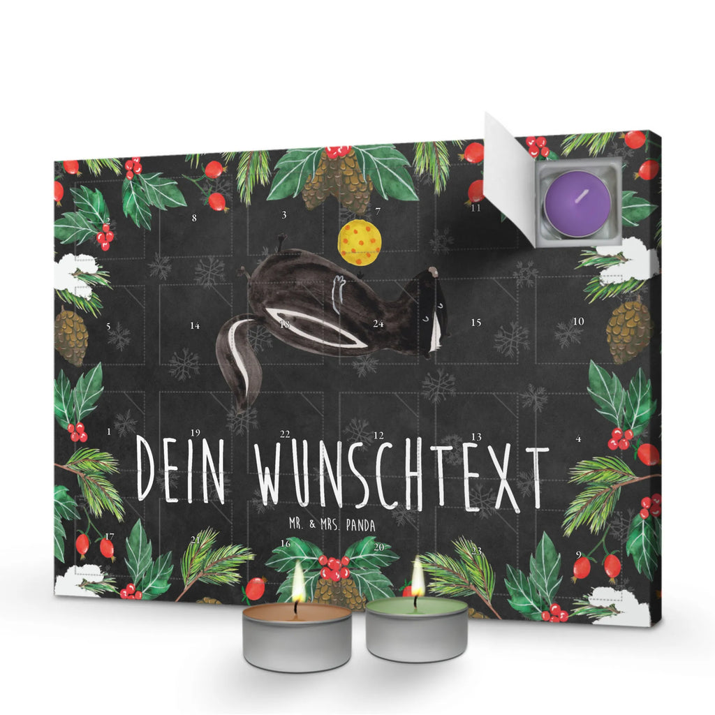 Personalisierter Duftkerzen Adventskalender Stinktier Ball Personalisierter Duftkerzen Adventskalender, Skunk, Stinktier, Raubtier, Weisheit, Stinki, Stinker, Verspielt, Wildtier