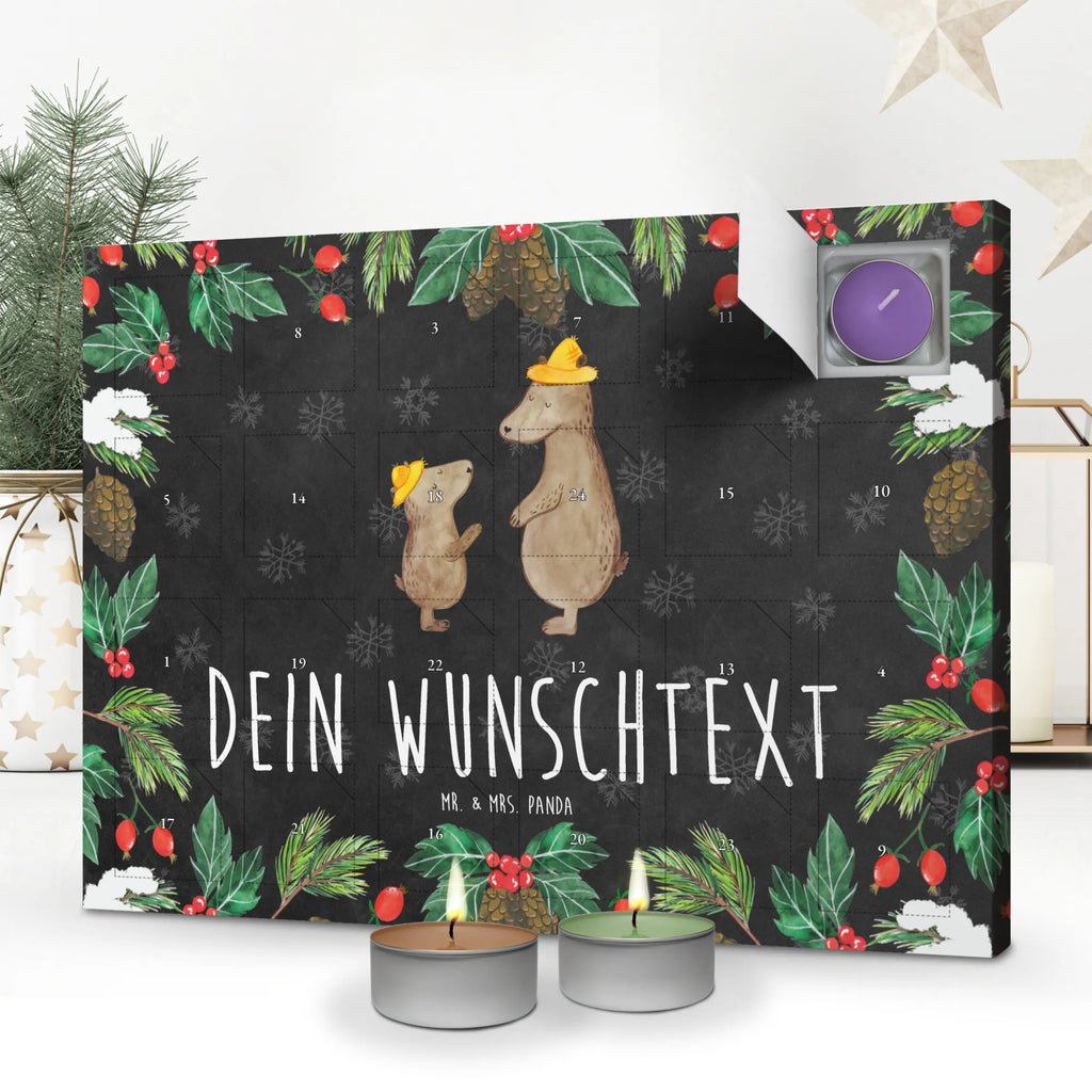 Personalisierter Duftkerzen Adventskalender Bären mit Hut Personalisierter Duftkerzen Adventskalender, Mama, Oma, Opa, Schwester, Papa, Bruder, Muttertag, Vatertag, Familie, Dad, Vater, Paps, Family, Kinder, Daddy, Papi, Kind, Vater-Sohn, Lieblingsmensch, Söhne, Bär, Vorbild, Sohn, Bären