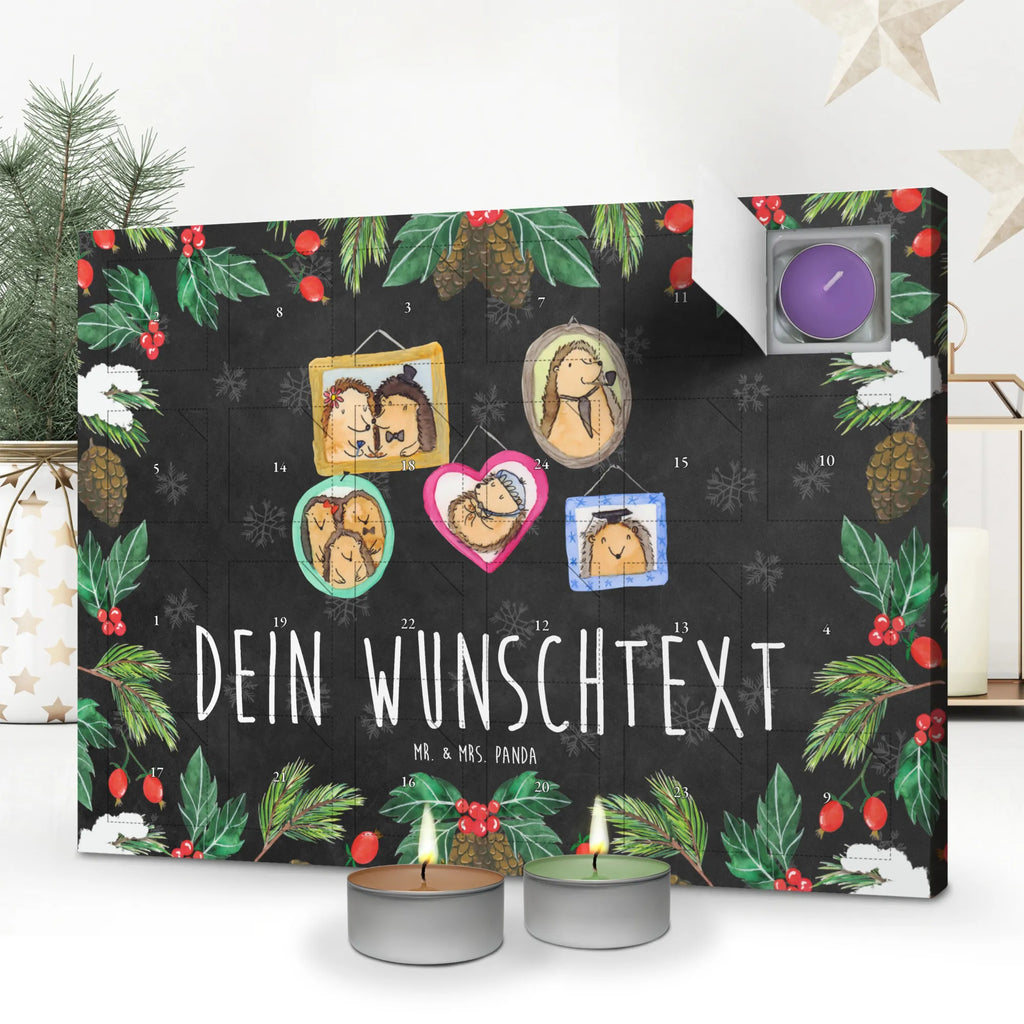 Personalisierter Duftkerzen Adventskalender Igel Familie Personalisierter Duftkerzen Adventskalender, Mama, Oma, Opa, Schwester, Papa, Bruder, Muttertag, Vatertag, Familie, Igel, Zusammenhalt, Bilder, Glück, Liebe
