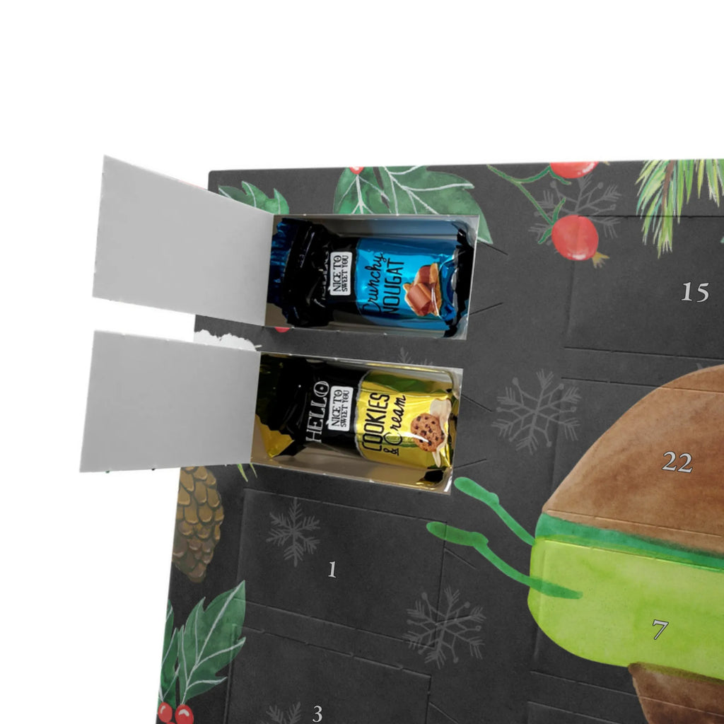 Chocolate advent calendar avocado yoga vegetables