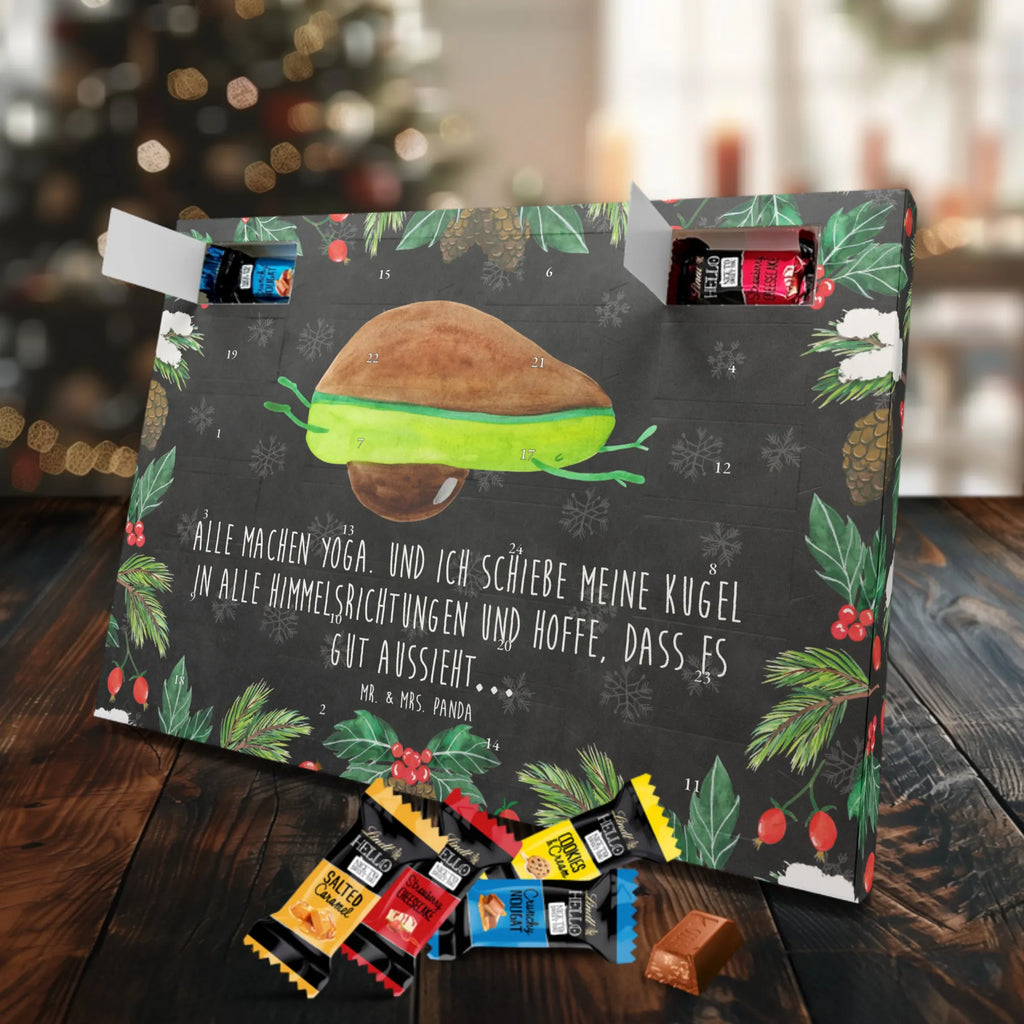 Chocolate advent calendar avocado yoga vegetables