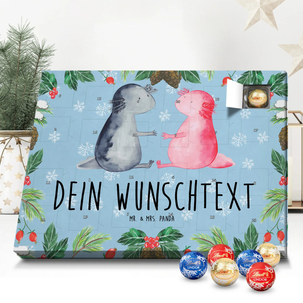 Personalisierter Schoko Adventskalender Axolotl Liebe Personalisierter Adventskalender, Adventskalender mit Namen, Molch, Axolotl, Lurche, Lurch, Schwanzlurch, Liebe, Axolot, Valentinstag, Verlobter, Ehemann, Jahrestag, Liebesbeweis, Freund, Große Liebe