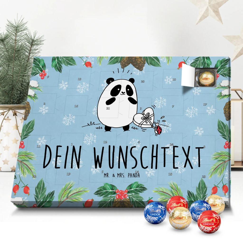 Panda Dziękuję Adventskalender mit Namen, Personalisierter Adventskalender