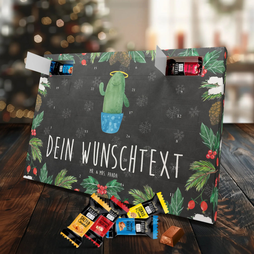 Personalisierter Schoko Adventskalender Kaktus Heilig Personalisierter Adventskalender, Adventskalender mit Namen, Kakteen, Kaktus, Heiligenschein, Familie, Kind, Schwestern, Frech, Schwester, Eltern, Freundin, Bruder, Lustig