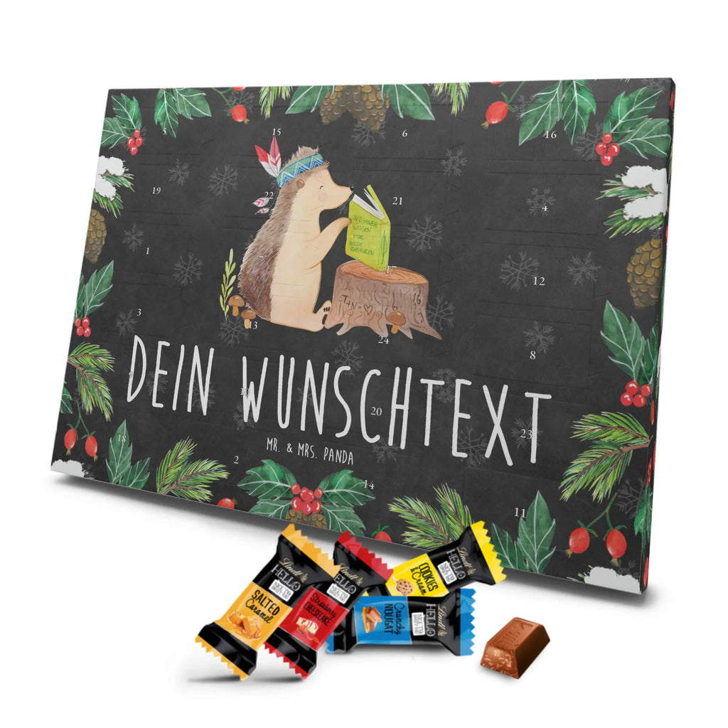 Adventskalender mit Namen Igel Federschmuck Adventskalender mit Namen, Personalisierter Adventskalender, Tiere, Waldtiere, Igel, Indianer, Abenteuer, Lagerfeuer, Camping