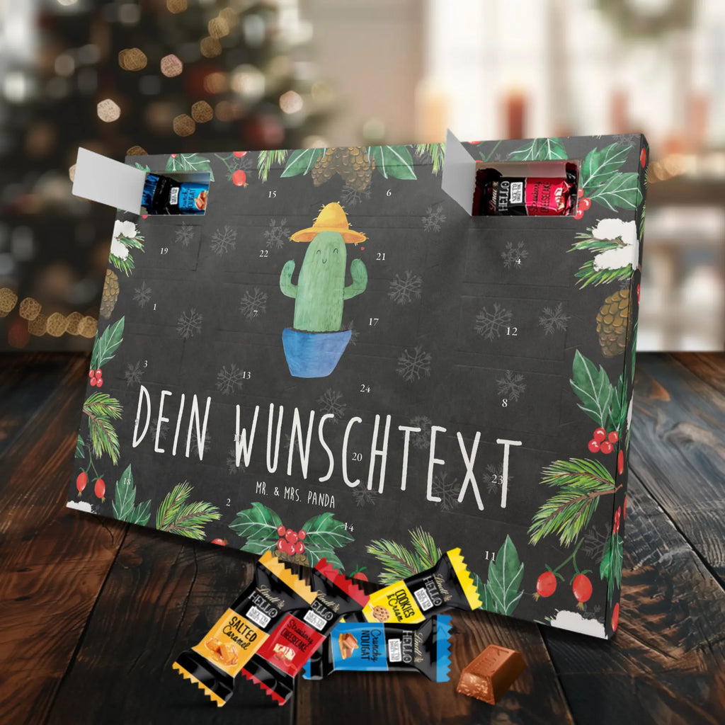 Personalisierter Schoko Adventskalender Kaktus Hut Personalisierter Adventskalender, Adventskalender mit Namen, Kakteen, Kaktus, Geschenkidee, Reisen, Städtetrip, Weltreise, Spruch, Motivation, Reisetagebuch, Kaktusliebe, Weltenbummler