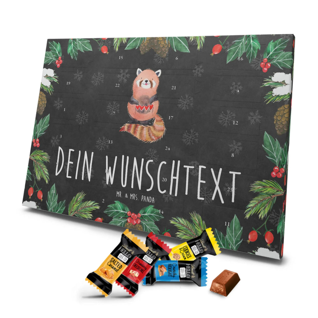 Adventskalender mit Namen Roter Panda Adventskalender mit Namen, Personalisierter Adventskalender, Tiere, Tiermotive, Lustige Sprüche, Gute Laune, Panda, Liebe, Rot, Liebling, Lieblingsmensch, Herz