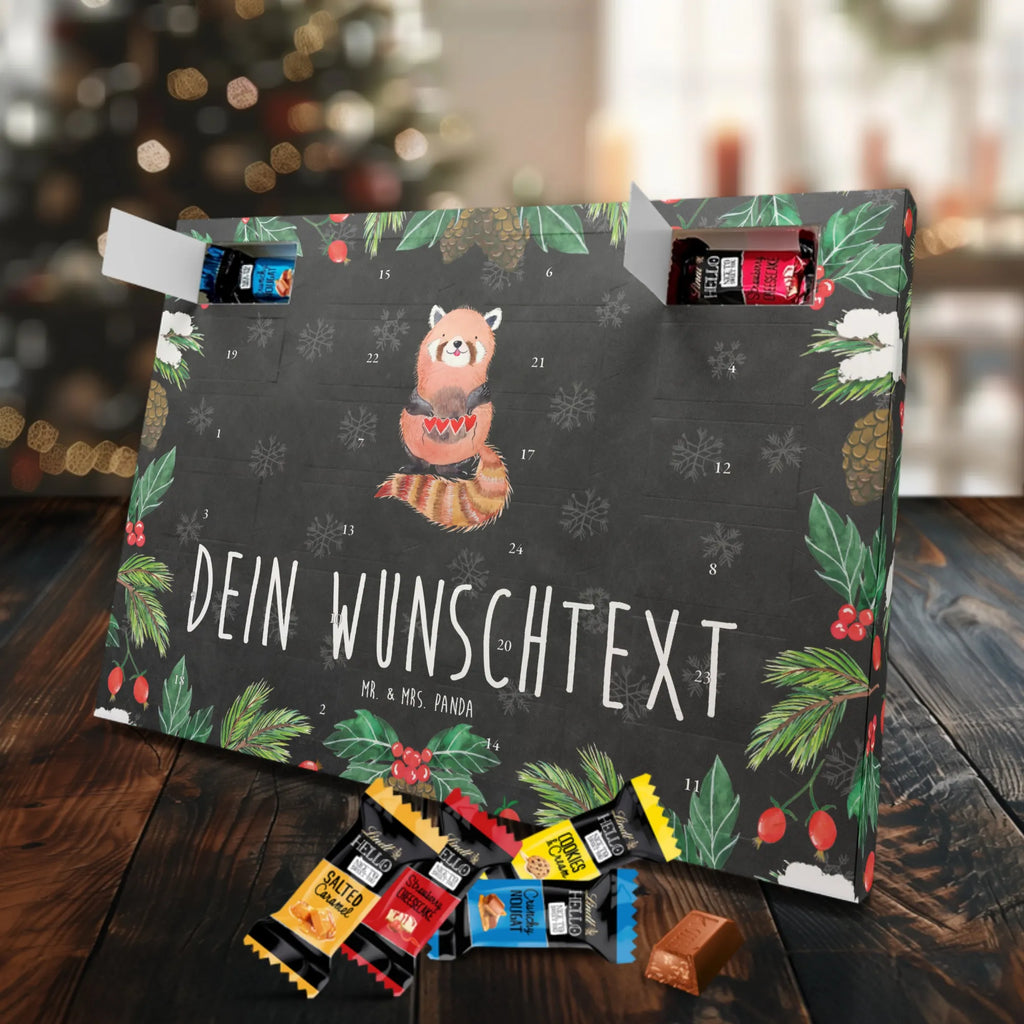 Adventskalender mit Namen Roter Panda Adventskalender mit Namen, Personalisierter Adventskalender, Tiere, Tiermotive, Lustige Sprüche, Gute Laune, Panda, Liebe, Rot, Liebling, Lieblingsmensch, Herz