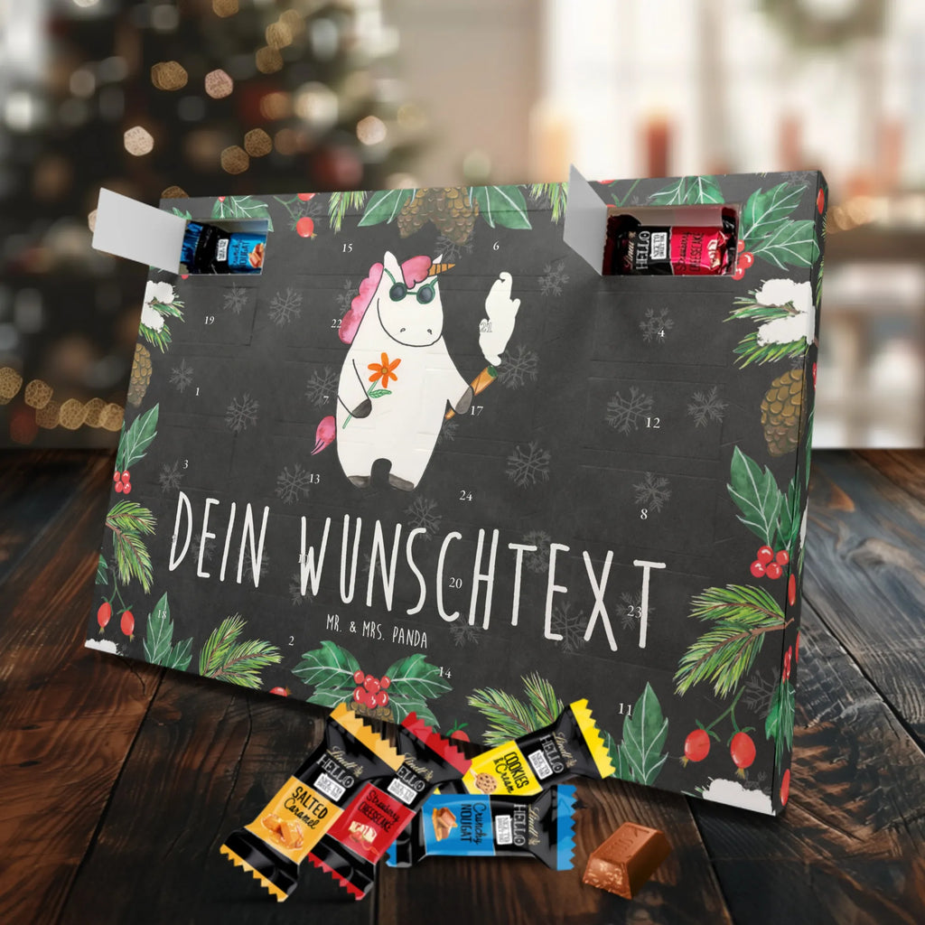 Personalisierter Schoko Adventskalender Einhorn Woodstock Personalisierter Adventskalender, Adventskalender mit Namen, Einhörner, Unicorn, Einhorn Deko, Einhorn, Party, Spaß. Lustig, Woodstock, Kiffen, Witzig, Joint, Alkohol, Zigarette