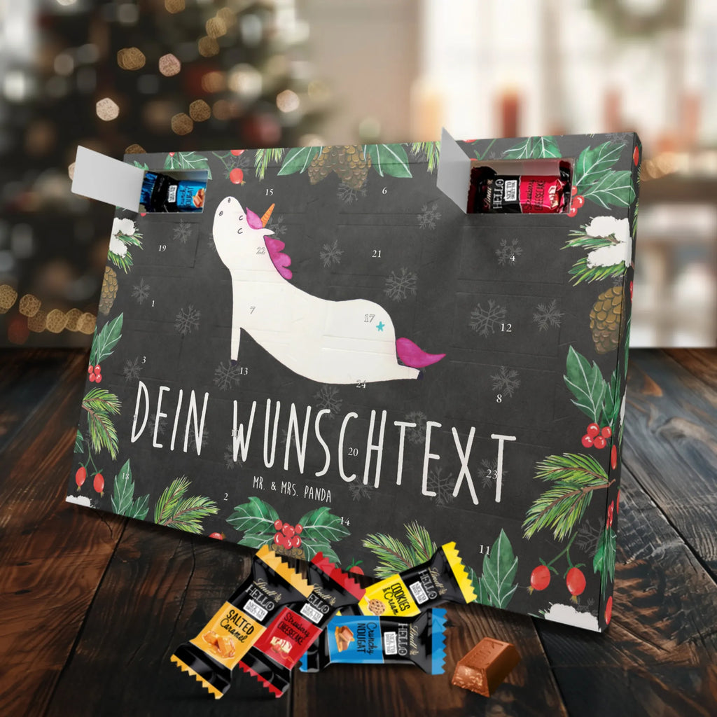 Adventskalender mit Namen Einhorn Yoga Personalisierter Adventskalender, Adventskalender mit Namen, Einhörner, Unicorn, Einhorn Deko, Einhorn, Sport, Entspannung, Süß, Yogamatte, Achtsamkeit, Joga, Witzig, Lustig, Namaste, Yoga