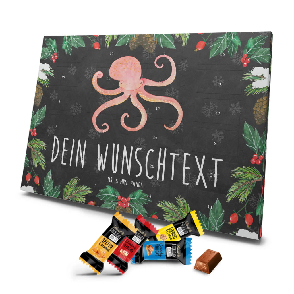 Adventskalender mit Namen Tintenfisch Personalisierter Adventskalender, Adventskalender mit Namen, Tiere, Tiermotive, Lustige Sprüche, Gute Laune, Arme, Meerestier, Ozean, Meer, Tintenfisch, Wasser, Krake