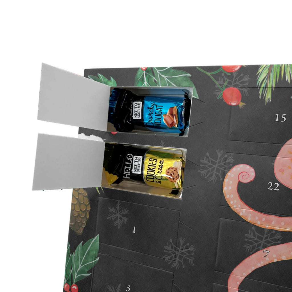 Adventskalender mit Namen Tintenfisch Personalisierter Adventskalender, Adventskalender mit Namen, Tiere, Tiermotive, Lustige Sprüche, Gute Laune, Arme, Meerestier, Ozean, Meer, Tintenfisch, Wasser, Krake