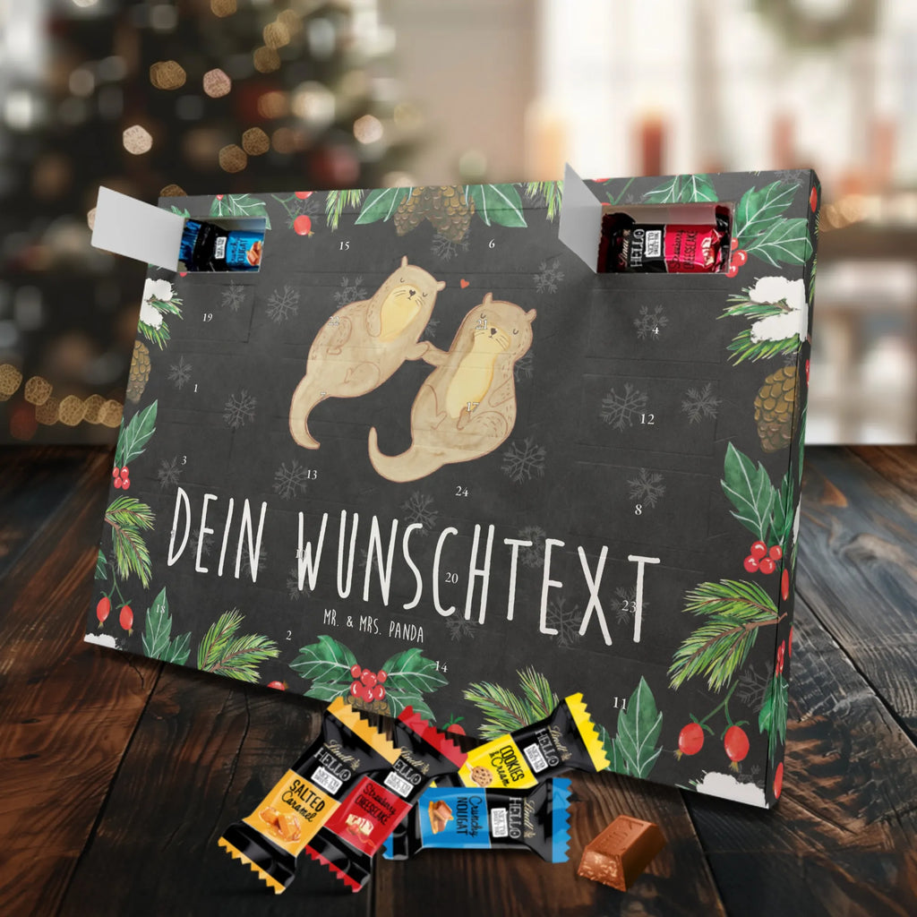 Adventskalender mit Namen Otter Hände halten Personalisierter Adventskalender, Adventskalender mit Namen, Fischotter, Seeotter, Otter, Otter Seeotter See Otter