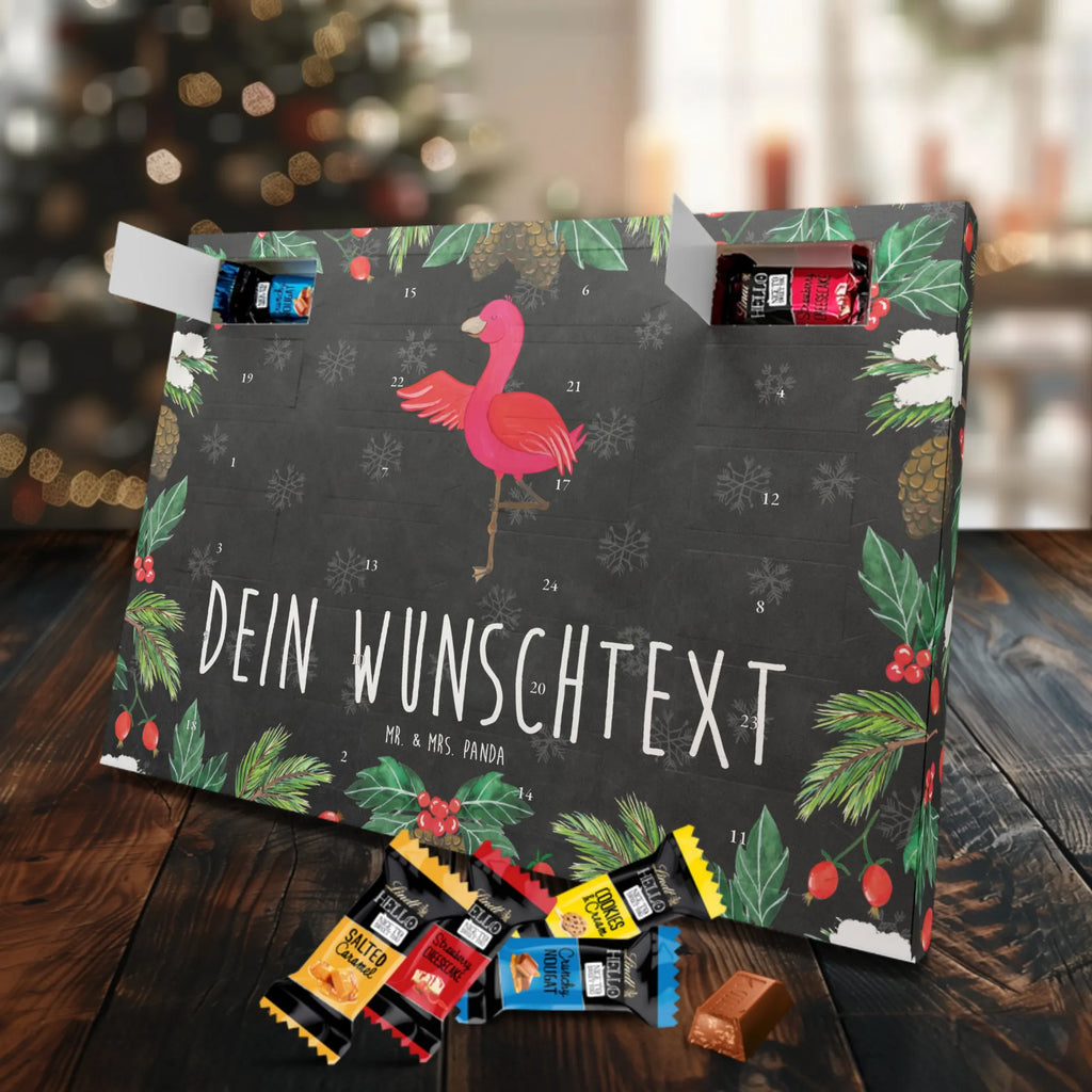 Adventskalender mit Namen Flamingo Yoga Personalisierter Adventskalender, Adventskalender mit Namen, Flamingo, Yoga-Übung, Ärger, Namaste, Achtsamkeit, Entspannung, Aufregen, Yoga, Tiefenentspannung, Vogel