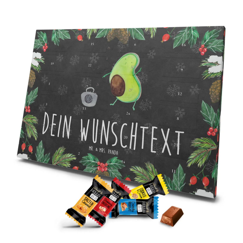 Adventskalender mit Namen Avocado Tanzen Personalisierter Adventskalender, Adventskalender mit Namen, Gesund, Vegan, Veggie, Avocado