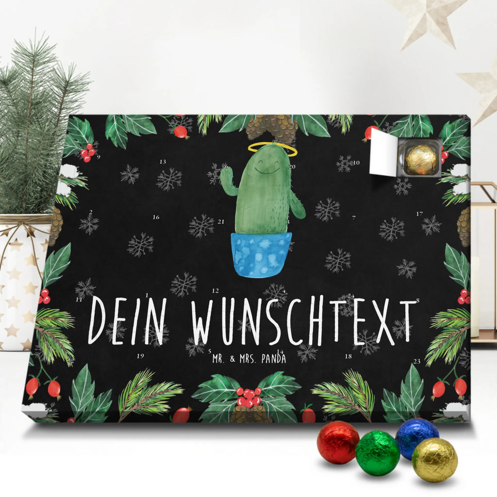Personalisierter Schoko Adventskalender Kaktus Heilig Personalisierter Adventskalender, Adventskalender mit Namen, Kakteen, Kaktus, Heiligenschein, Familie, Kind, Schwestern, Frech, Schwester, Eltern, Freundin, Bruder, Lustig