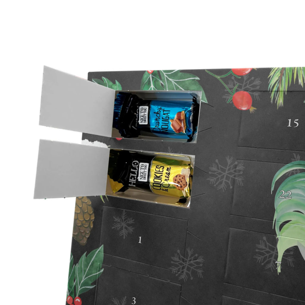 Personalisierter Schoko Adventskalender Hahn Korn Personalisierter Adventskalender, Adventskalender mit Namen, Landwirt, Landwirtin, Hoftiere, Bauernhof, Henne, Natur, Korn, Hahn, Eier