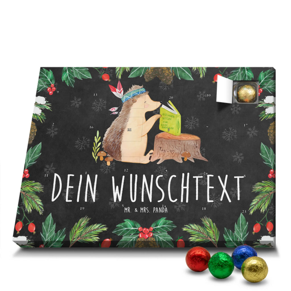 Adventskalender mit Namen Igel Federschmuck Adventskalender mit Namen, Personalisierter Adventskalender, Tiere, Waldtiere, Igel, Indianer, Abenteuer, Lagerfeuer, Camping
