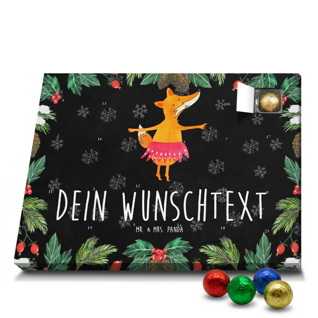 Personalisierter Schoko Adventskalender Fuchs Ballerina Personalisierter Adventskalender, Adventskalender mit Namen, Fuchs, Ballerina, Einladung, Füchse, Tänzerin, Ballett, Tanzen, Füchsin, Fuchs Spruch, Party, Geburtstag